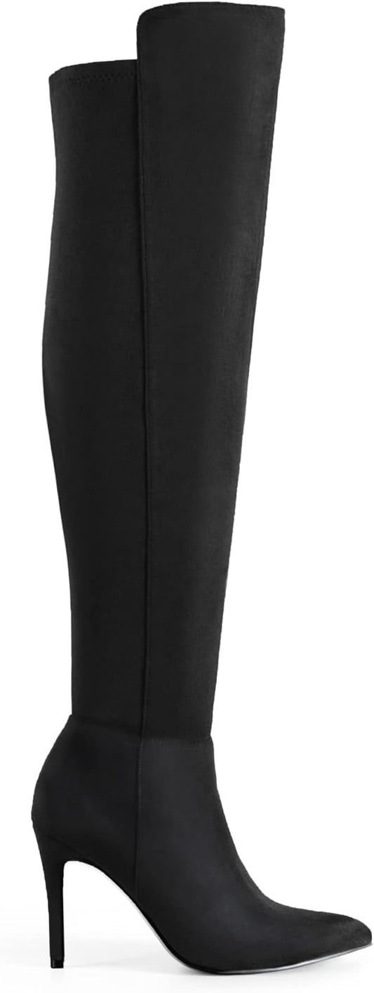Women Over The Knee Thigh High Boots Long Stretch Pointed Toe Stiletto High Heels Fall Sexy Boots