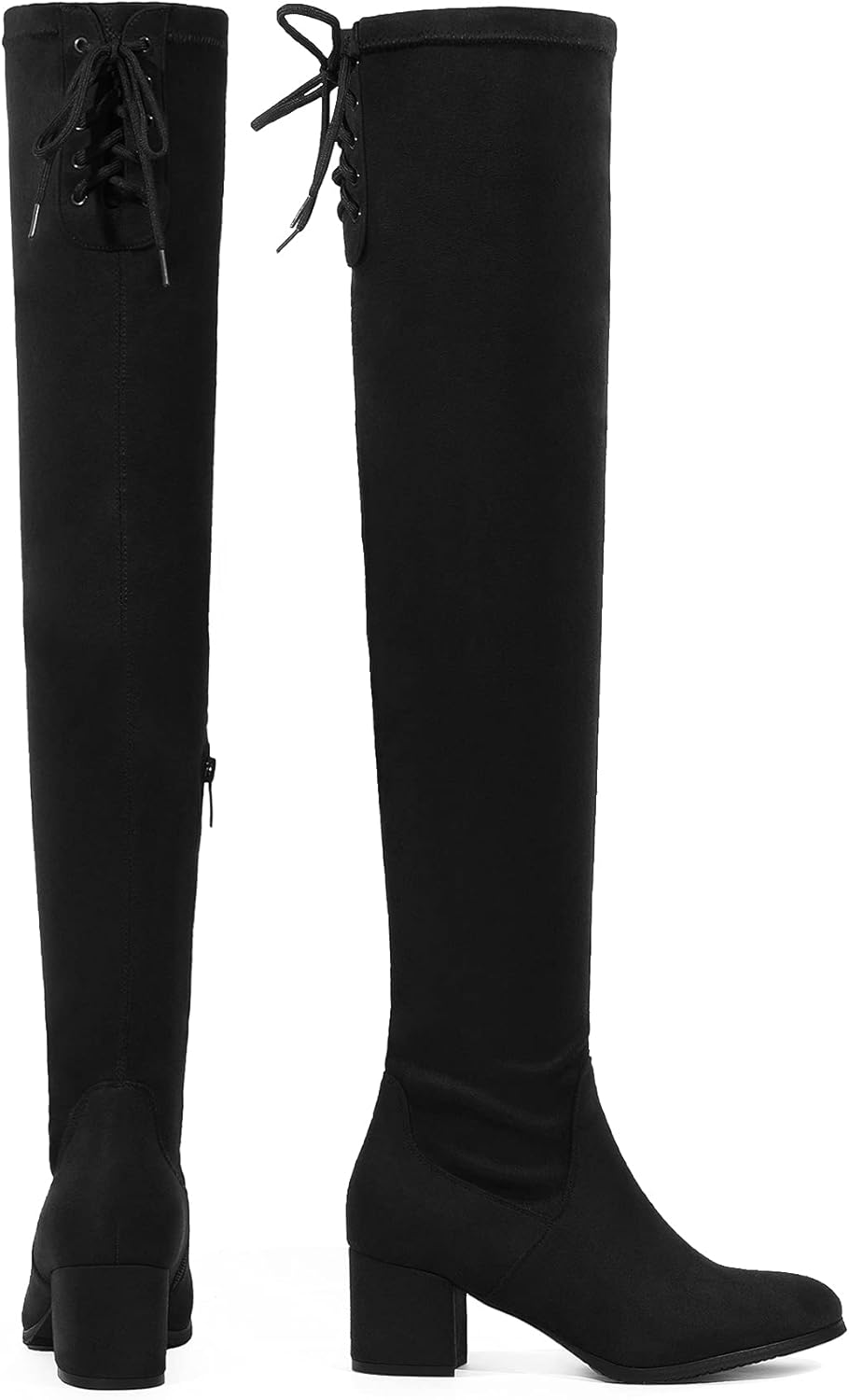 Women Over The Knee Thigh High Chunky Heel Boots Long Stretch Sexy Fall Boots
