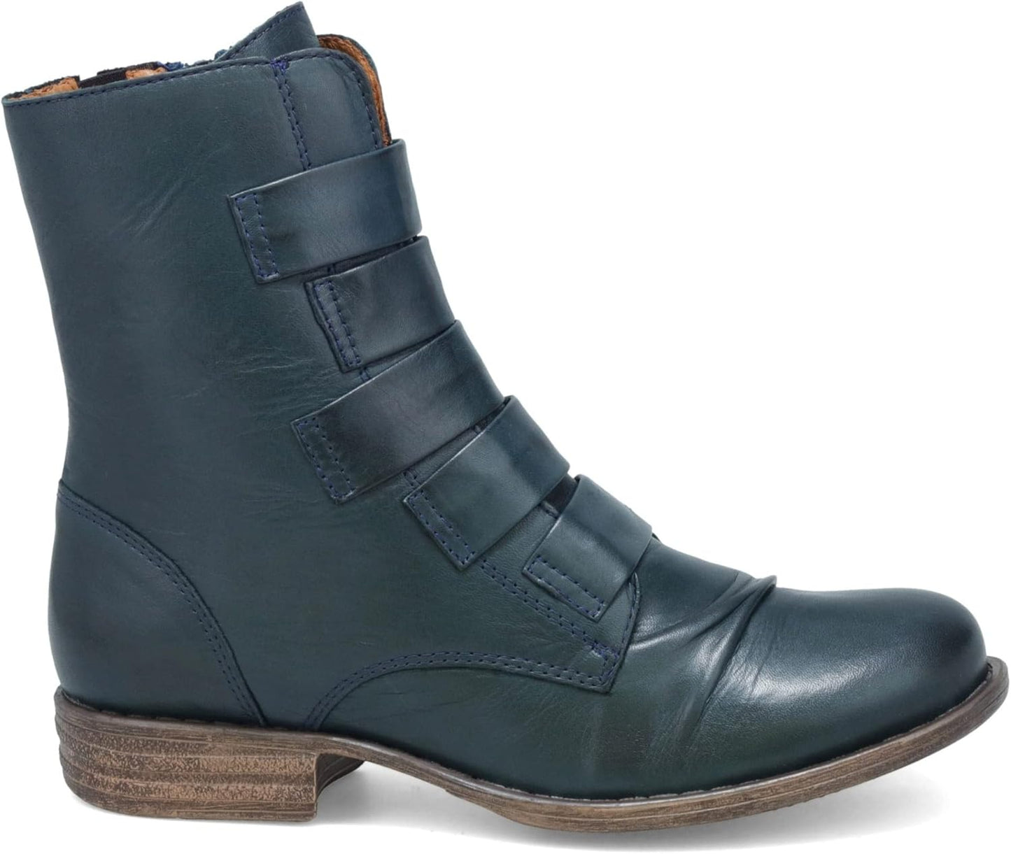 Ankle Boots for Women - Ladies Handcrafted Leather Booties - Low Cut with Leather Straps & 1" Heel