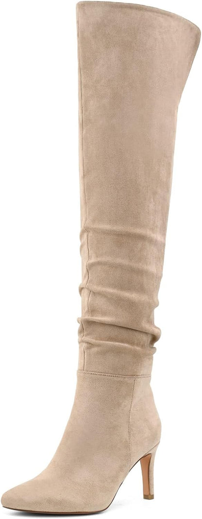 Thigh High Boots for Women Over The Knee Stiletto Heel Pointed Toe Long Sexy Boots