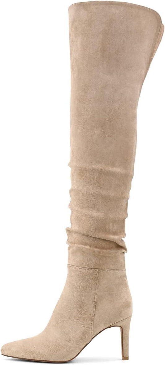 Thigh High Boots for Women Over The Knee Stiletto Heel Pointed Toe Long Sexy Boots