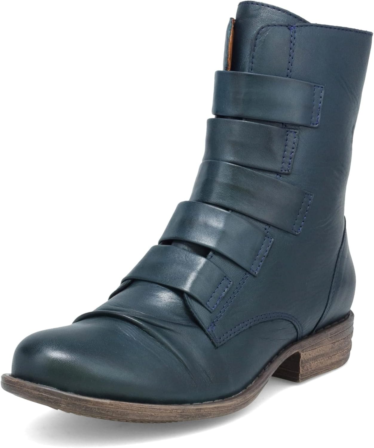 Ankle Boots for Women - Ladies Handcrafted Leather Booties - Low Cut with Leather Straps & 1" Heel