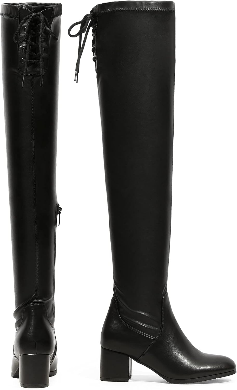 Women Over The Knee Thigh High Chunky Heel Boots Long Stretch Sexy Fall Boots
