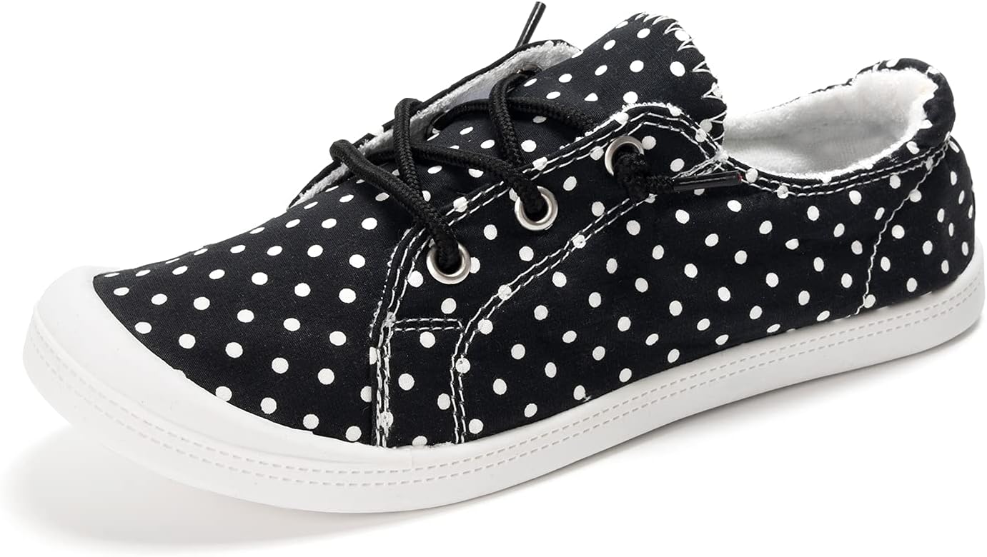 Shoes for Women, Comfort Low Top Canvas Slip On Sneakers Classic Casual Walking Shoes