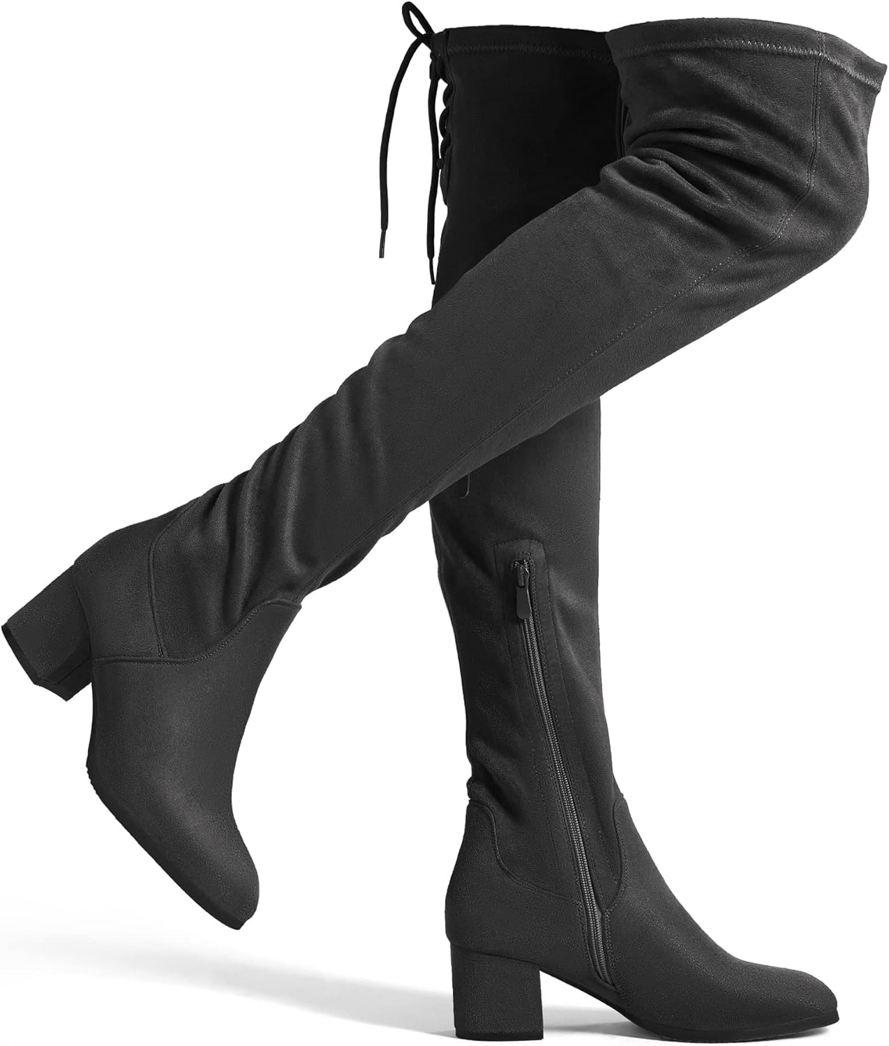 Women Over The Knee Thigh High Chunky Heel Boots Long Stretch Sexy Fall Boots