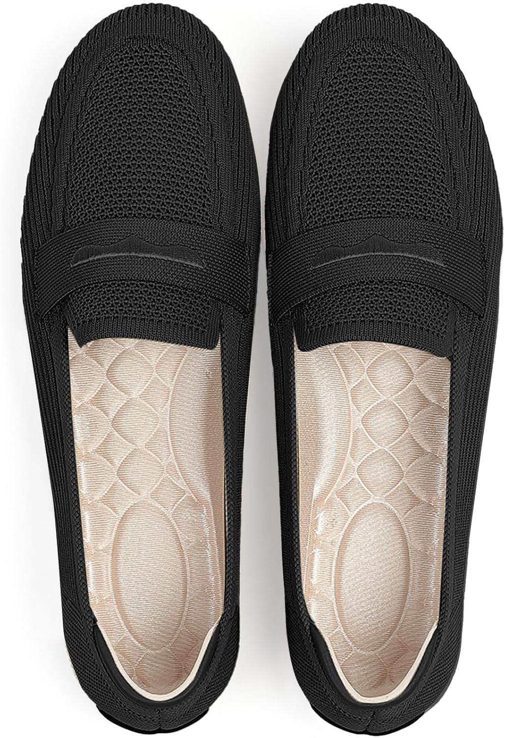 Women Loafers Comfortable Knit Driving Shoes Washable Casual Work Slip on Loafer